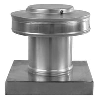 Static Vent 4" with Curb Mount Sub Base - Round Back Vent | 4" Diameter | 4" Tall Collar | 12 Sq. In. NFA - Active Ventilation Products