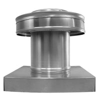 Static Vent 4" with Curb Mount Sub Base - Round Back Vent | 4" Diameter | 4" Tall Collar | 12 Sq. In. NFA - Active Ventilation Products