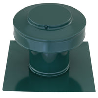 Static Vents - Round Back Roof Vent | 4" Diameter | 4" Tall Collar | Flat Flange | 12 Sq. In. NFA