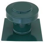 Static Vents - Round Back Roof Vent | 4" Diameter | 4" Tall Collar | Flat Flange | 12 Sq. In. NFA