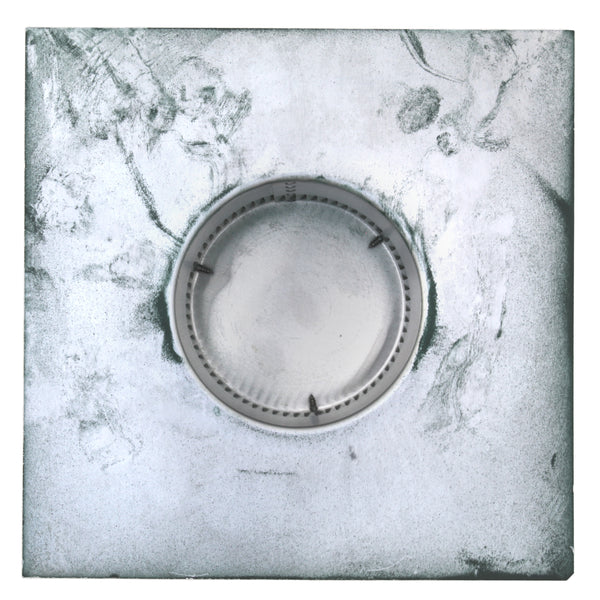 Static Vents - Round Back Roof Vent | 4" Diameter | 4" Tall Collar | Flat Flange | 12 Sq. In. NFA | Bottom View
