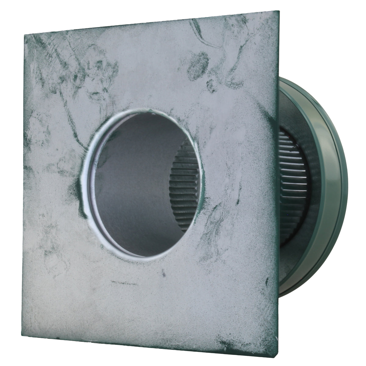 Static Vents - Round Back Roof Vent | 4" Diameter | 4" Tall Collar | Flat Flange | 12 Sq. In. NFA