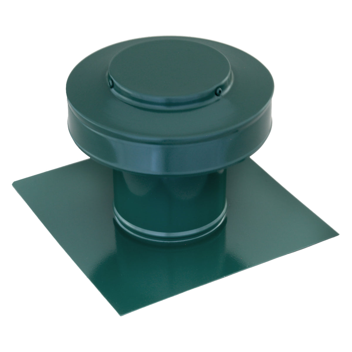 Static Vents - Round Back Roof Vent | 4" Diameter | 4" Tall Collar | Flat Flange | 12 Sq. In. NFA