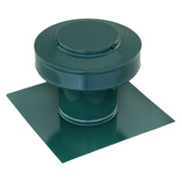 Static Vents - Round Back Roof Vent | 4" Diameter | 4" Tall Collar | Flat Flange | 12 Sq. In. NFA