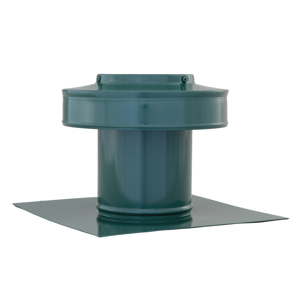 Static Vents - Round Back Roof Vent | 4" Diameter | 4" Tall Collar | Flat Flange | 12 Sq. In. NFA