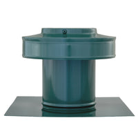 Static Vents - Round Back Roof Vent | 4" Diameter | 4" Tall Collar | Flat Flange | 12 Sq. In. NFA