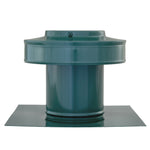 Static Vents - Round Back Roof Vent | 4" Diameter | 4" Tall Collar | Flat Flange | 12 Sq. In. NFA