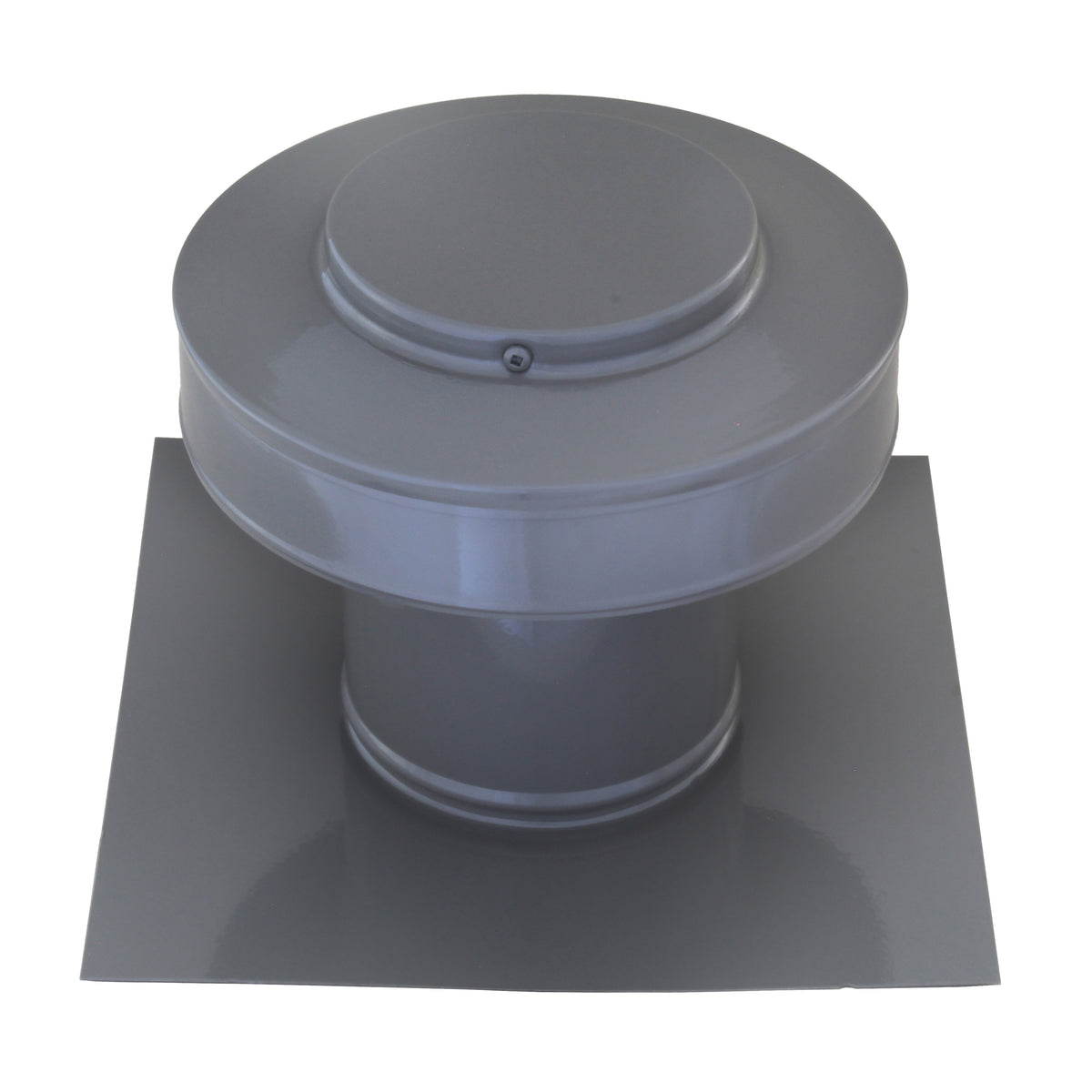 Static Vents - Round Back Roof Vent | 4" Diameter | 4" Tall Collar | Flat Flange | 12 Sq. In. NFA