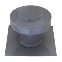 Static Vents - Round Back Roof Vent | 4" Diameter | 4" Tall Collar | Flat Flange | 12 Sq. In. NFA
