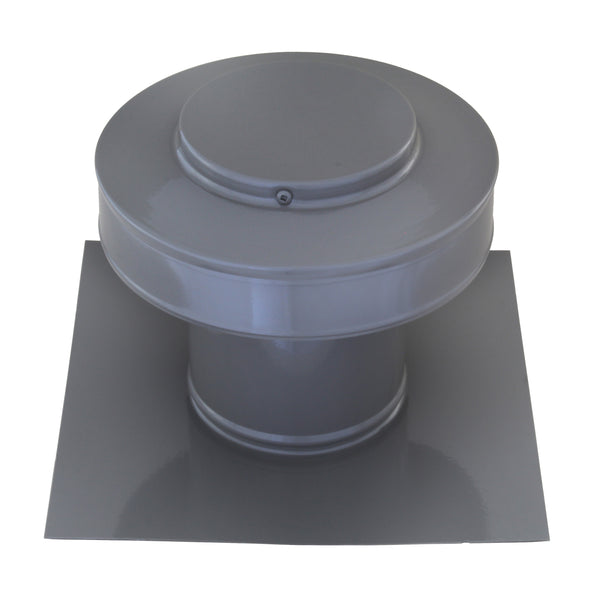 Static Vents - Round Back Roof Vent | 4" Diameter | 4" Tall Collar | Flat Flange | 12 Sq. In. NFA | Angle View