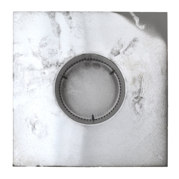 Static Vents - Round Back Roof Vent | 4" Diameter | 4" Tall Collar | Flat Flange | 12 Sq. In. NFA | Bottom View