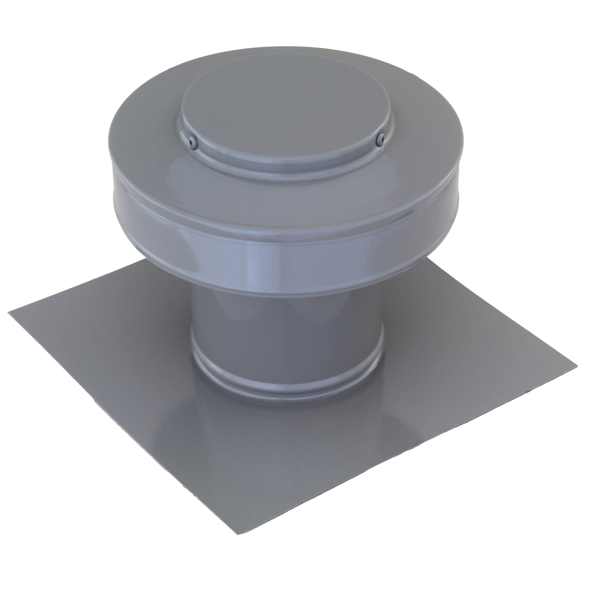 Static Vents - Round Back Roof Vent | 4" Diameter | 4" Tall Collar | Flat Flange | 12 Sq. In. NFA