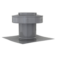 Static Vents - Round Back Roof Vent | 4" Diameter | 4" Tall Collar | Flat Flange | 12 Sq. In. NFA