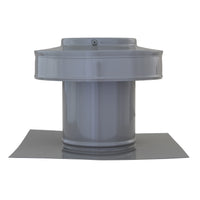 Static Vents - Round Back Roof Vent | 4" Diameter | 4" Tall Collar | Flat Flange | 12 Sq. In. NFA