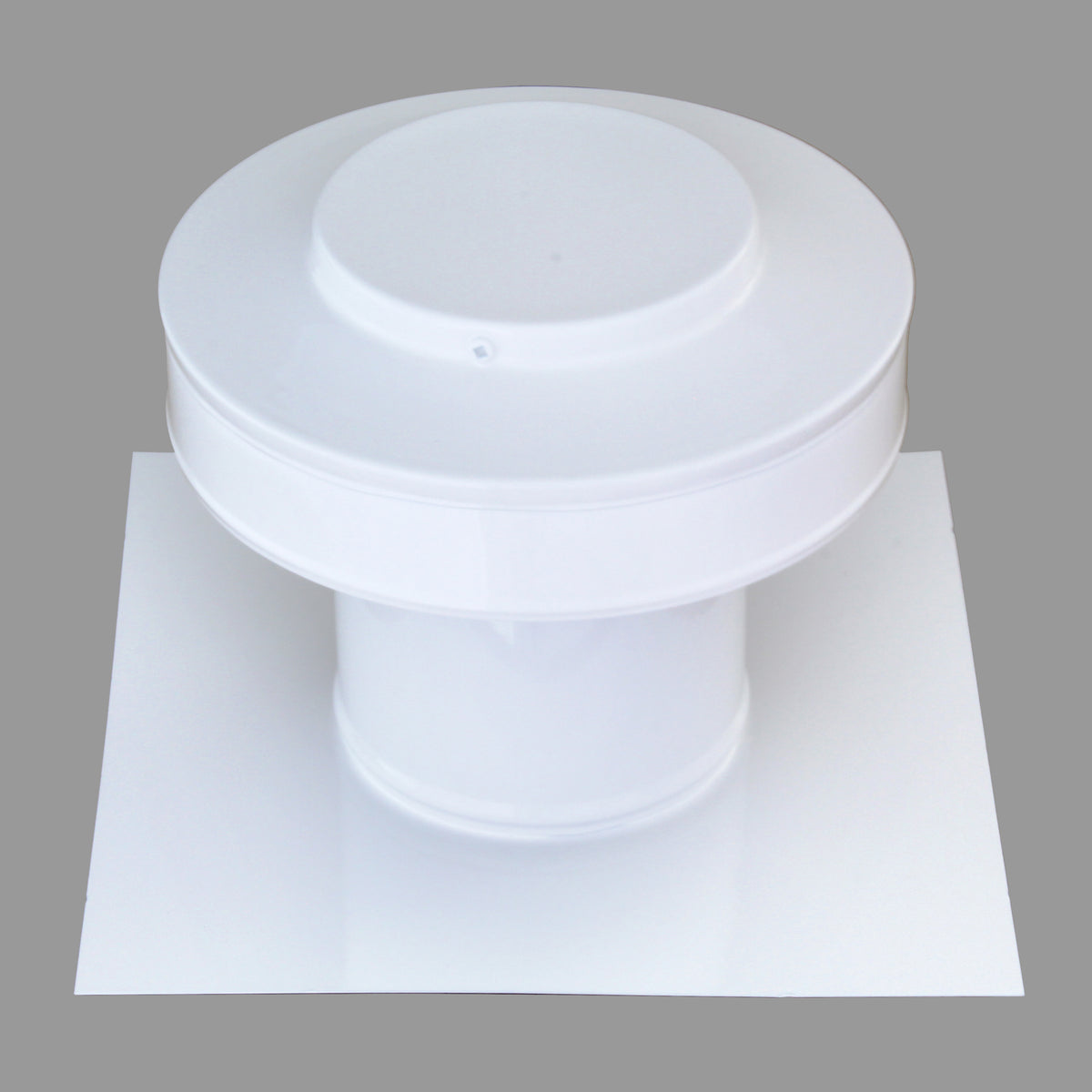 Static Vents - Round Back Roof Vent | 4" Diameter | 4" Tall Collar | Flat Flange | 12 Sq. In. NFA