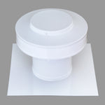 Static Vents - Round Back Roof Vent | 4" Diameter | 4" Tall Collar | Flat Flange | 12 Sq. In. NFA
