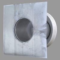 Static Vents - Round Back Roof Vent | 4" Diameter | 4" Tall Collar | Flat Flange | 12 Sq. In. NFA