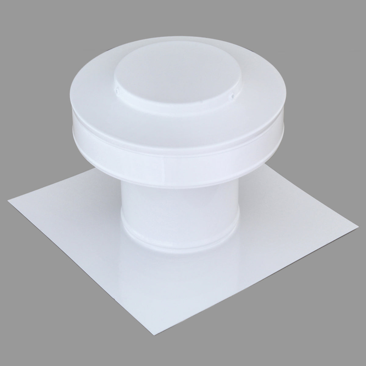 Static Vents - Round Back Roof Vent | 4" Diameter | 4" Tall Collar | Flat Flange | 12 Sq. In. NFA