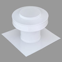 Static Vents - Round Back Roof Vent | 4" Diameter | 4" Tall Collar | Flat Flange | 12 Sq. In. NFA