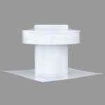 Static Vents - Round Back Roof Vent | 4" Diameter | 4" Tall Collar | Flat Flange | 12 Sq. In. NFA