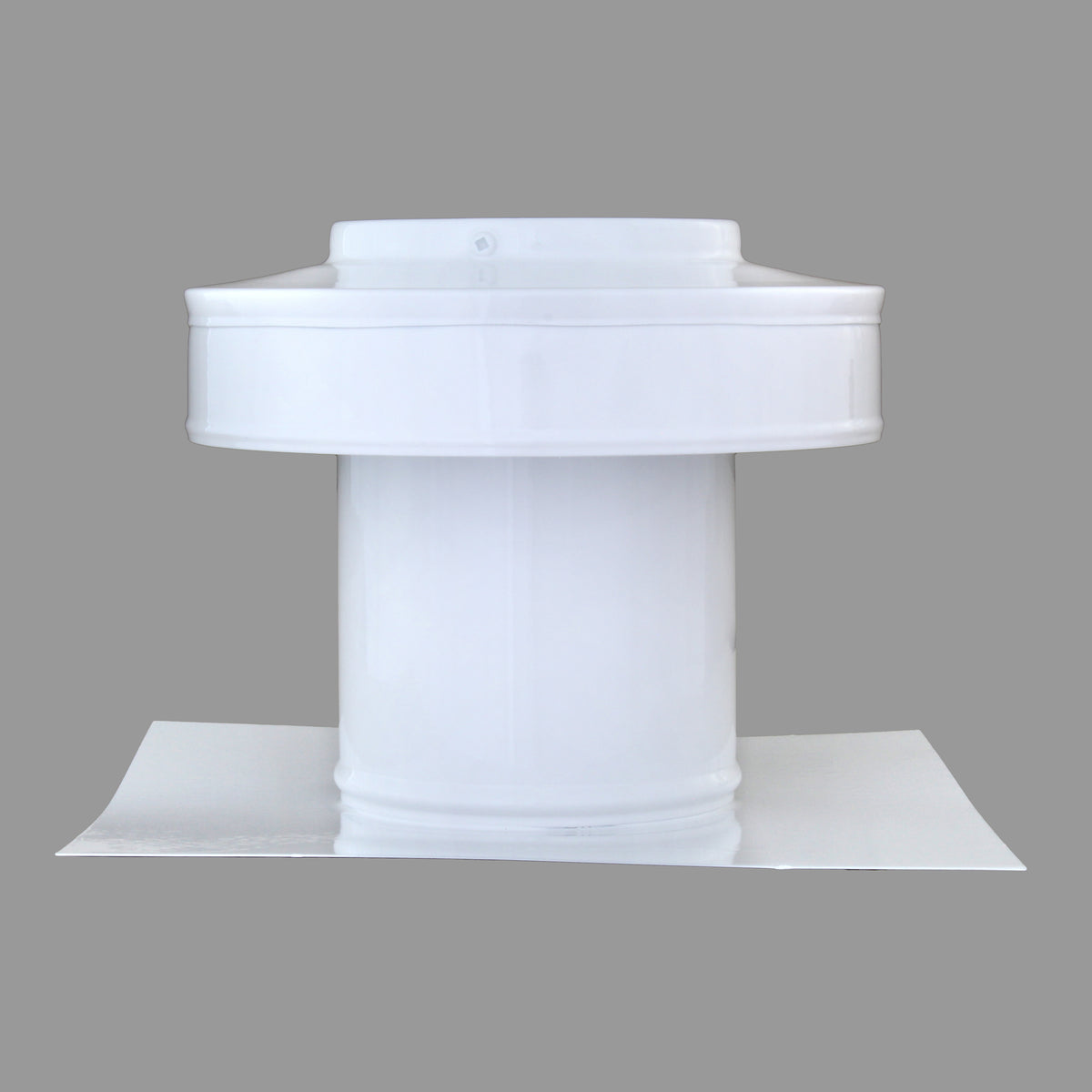 Static Vents - Round Back Roof Vent | 4" Diameter | 4" Tall Collar | Flat Flange | 12 Sq. In. NFA