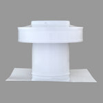 Static Vents - Round Back Roof Vent | 4" Diameter | 4" Tall Collar | Flat Flange | 12 Sq. In. NFA