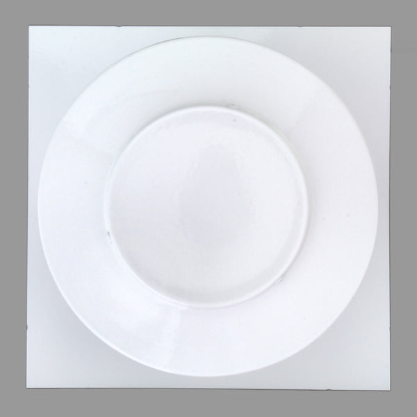 Static Vents - Round Back Roof Vent | 4" Diameter | 4" Tall Collar | Flat Flange | 12 Sq. In. NFA | Top View