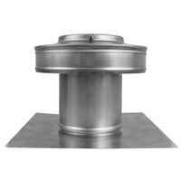 Static Vent - Round Back Roof Vent | 4" Diameter | 4" Tall Collar | Flat Flange | 12 Sq. In. NFA - Active Ventilation Products
