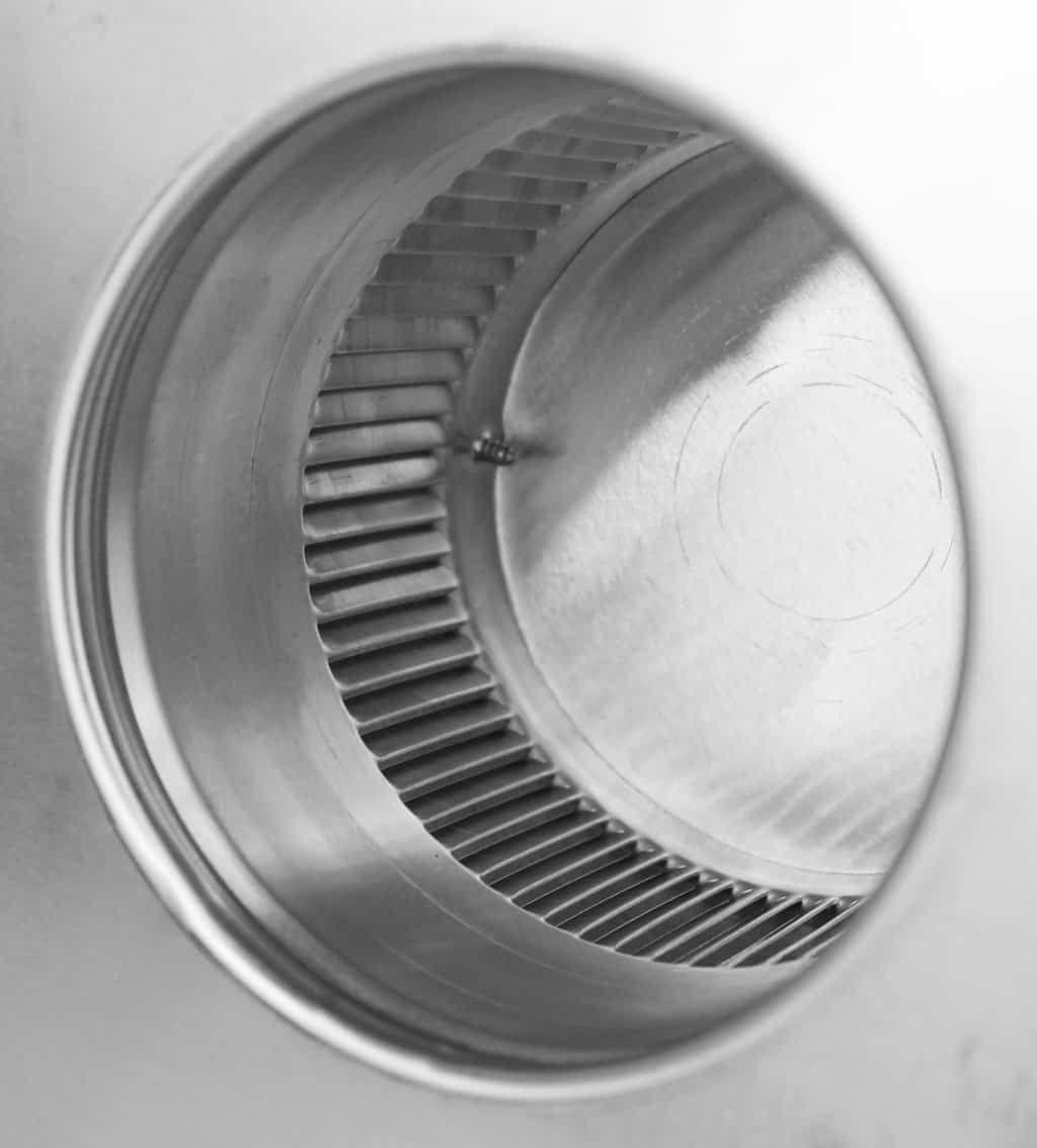 Static Vent - Round Back Roof Vent | 4" Diameter | 4" Tall Collar | Flat Flange | 12 Sq. In. NFA