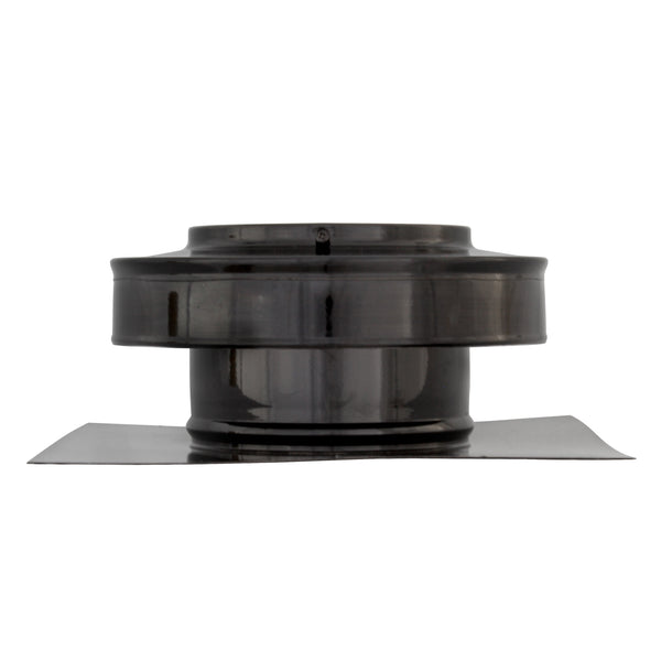 Static Vents - Round Back Roof Vent | 5" Diameter | 2" Tall Collar | Flat Flange | 19 Sq. In. NFA | Side View