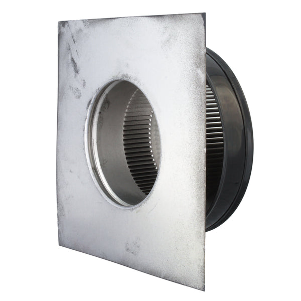 Static Vents - Round Back Roof Vent | 5" Diameter | 2" Tall Collar | Flat Flange | 19 Sq. In. NFA | Louvers View
