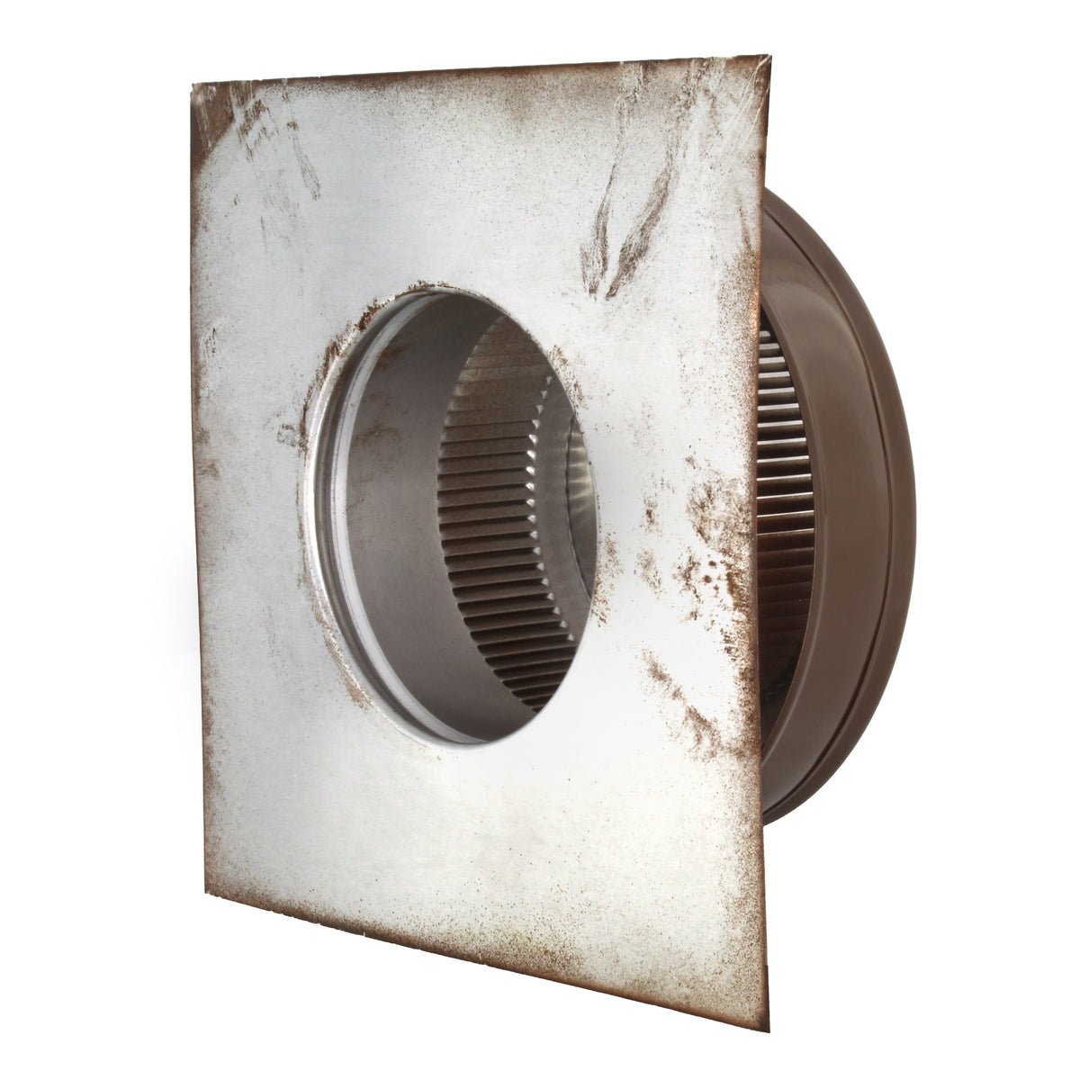 Static Vents - Round Back Roof Vent | 5" Diameter | 2" Tall Collar | Flat Flange | 19 Sq. In. NFA