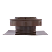Static Vents - Round Back Roof Vent | 5" Diameter | 2" Tall Collar | Flat Flange | 19 Sq. In. NFA