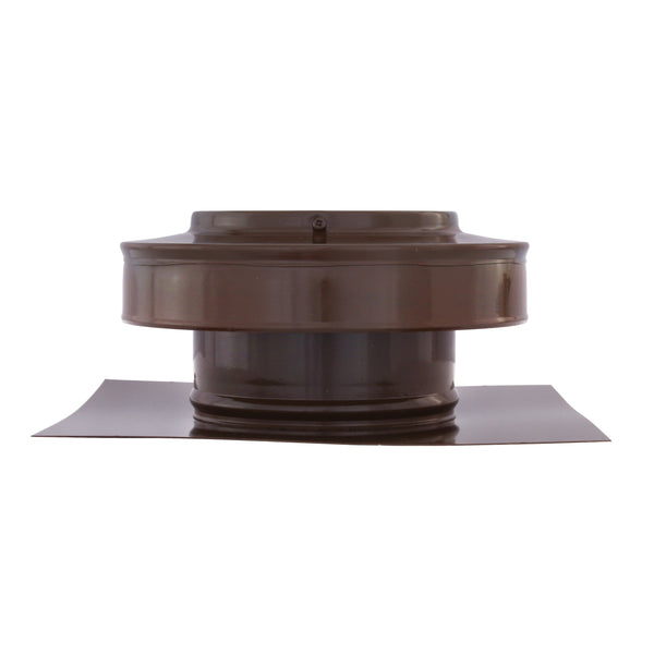 Static Vents - Round Back Roof Vent | 5" Diameter | 2" Tall Collar | Flat Flange | 19 Sq. In. NFA | Side View