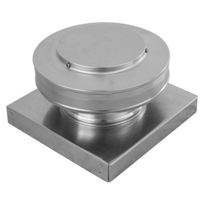 Model RBV-5-C2-CMF-TP | Round Back Vent  |  5" Diameter | " 2" Tall Collar  | Curb Mount Flange  |  Tail Pipe