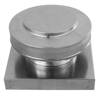 Model RBV - 5 - C2 - CMF - TP | Round Back Vent | 5" Diameter | " 2" Tall Collar | Curb Mount Flange | Tail Pipe - Active Ventilation Products