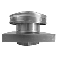 Model RBV - 5 - C2 - CMF - TP | Round Back Vent | 5" Diameter | " 2" Tall Collar | Curb Mount Flange | Tail Pipe - Active Ventilation Products