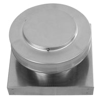 Static Vent 5" with Curb Mount Sub Base - Round Back Vent | 5" Diameter | 2" Tall Collar | 19 Sq. In. NFA - Active Ventilation Products