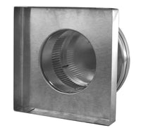 Static Vent 5" with Curb Mount Sub Base - Round Back Vent | 5" Diameter | 2" Tall Collar | 19 Sq. In. NFA - Active Ventilation Products