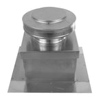 Model RBV-5-C2-CMF-TP | Round Back Vent  |  5" Diameter | " 2" Tall Collar  | Curb Mount Flange  |  Tail Pipe