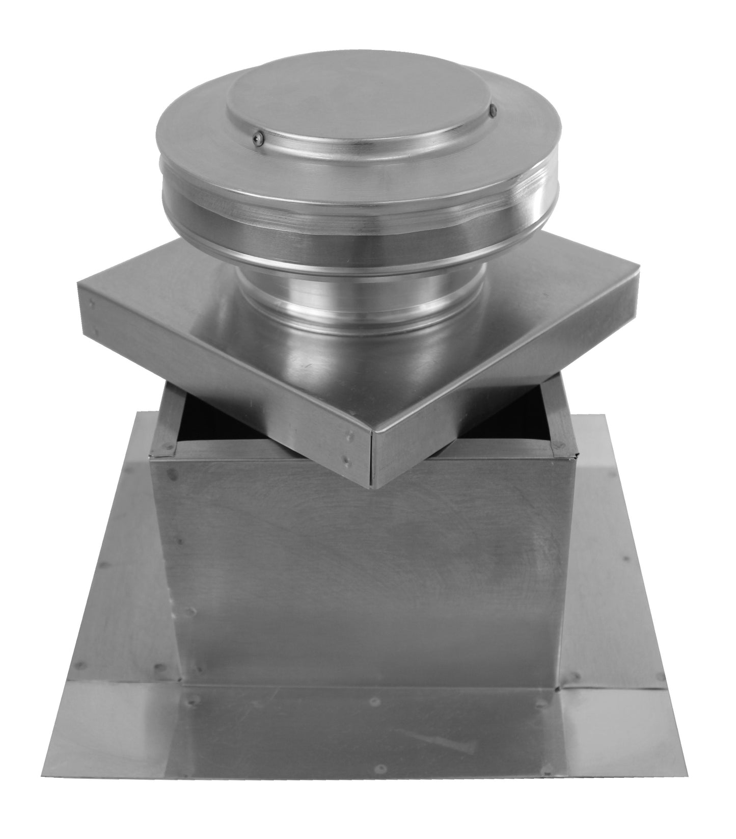 Model RBV-5-C2-CMF-TP | Round Back Vent  |  5" Diameter | " 2" Tall Collar  | Curb Mount Flange  |  Tail Pipe