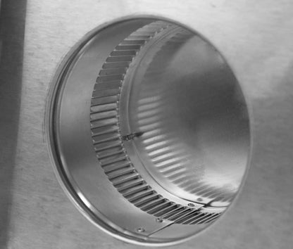 Model RBV-5-C2-CMF | Round Back Static Vent |  5" Diameter | 2" Tall Collar  |  19 Sq. In. NFA