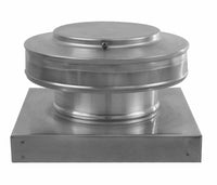 Static Vent 5" with Curb Mount Sub Base - Round Back Vent | 5" Diameter | 2" Tall Collar | 19 Sq. In. NFA - Active Ventilation Products