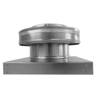 Static Vent 5" with Curb Mount Sub Base - Round Back Vent | 5" Diameter | 2" Tall Collar | 19 Sq. In. NFA - Active Ventilation Products