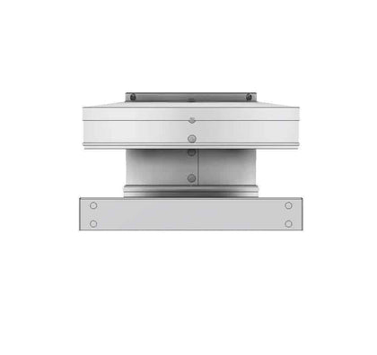 Static Vent 5" with Curb Mount Sub Base - Round Back Vent |  5" Diameter | 2" Tall Collar  |  19 Sq. In. NFA