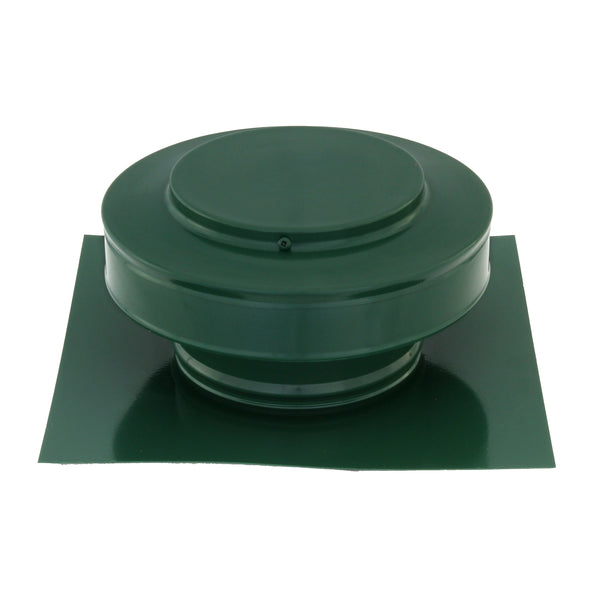 Static Vents - Round Back Roof Vent | 5" Diameter | 2" Tall Collar | Flat Flange | 19 Sq. In. NFA | Angle View