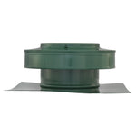 Static Vents - Round Back Roof Vent | 5" Diameter | 2" Tall Collar | Flat Flange | 19 Sq. In. NFA