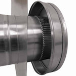 Model RBV - 5 - C2 - TP | Round Back Vent | 5" Diameter | 2" Tall Collar | Tail Pipe - Active Ventilation Products