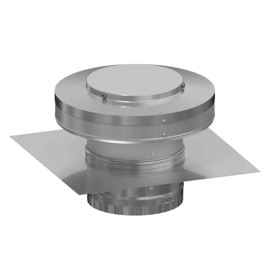 Model RBV-5-C2-TP | Round Back Vent |  5" Diameter | 2" Tall Collar  | Tail Pipe