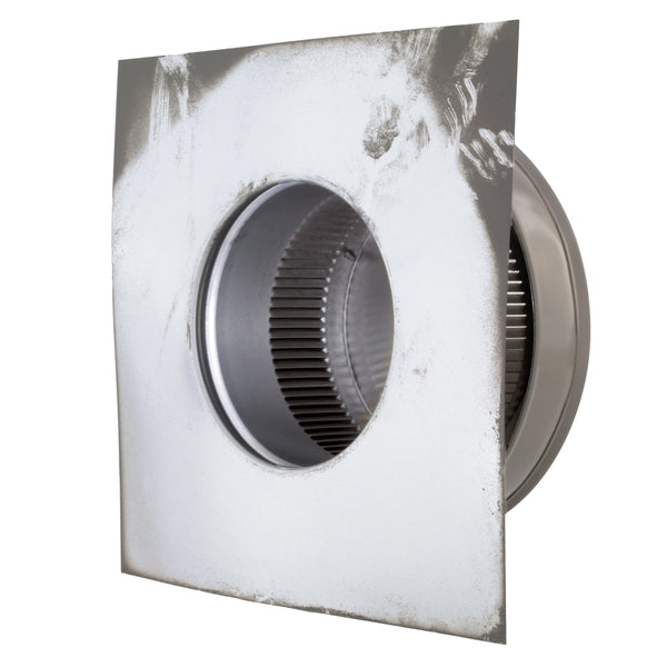 Static Vents - Round Back Roof Vent | 5" Diameter | 2" Tall Collar | Flat Flange | 19 Sq. In. NFA | Louvers View